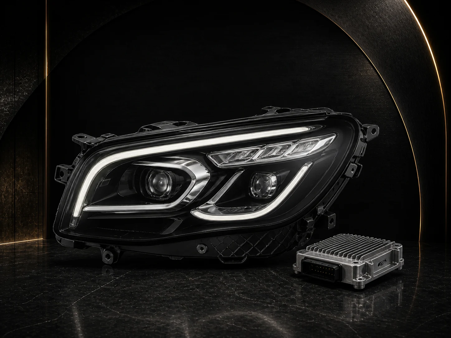 مجموعه چراغ جلوی LED مخصوص مرسدس‌بنز